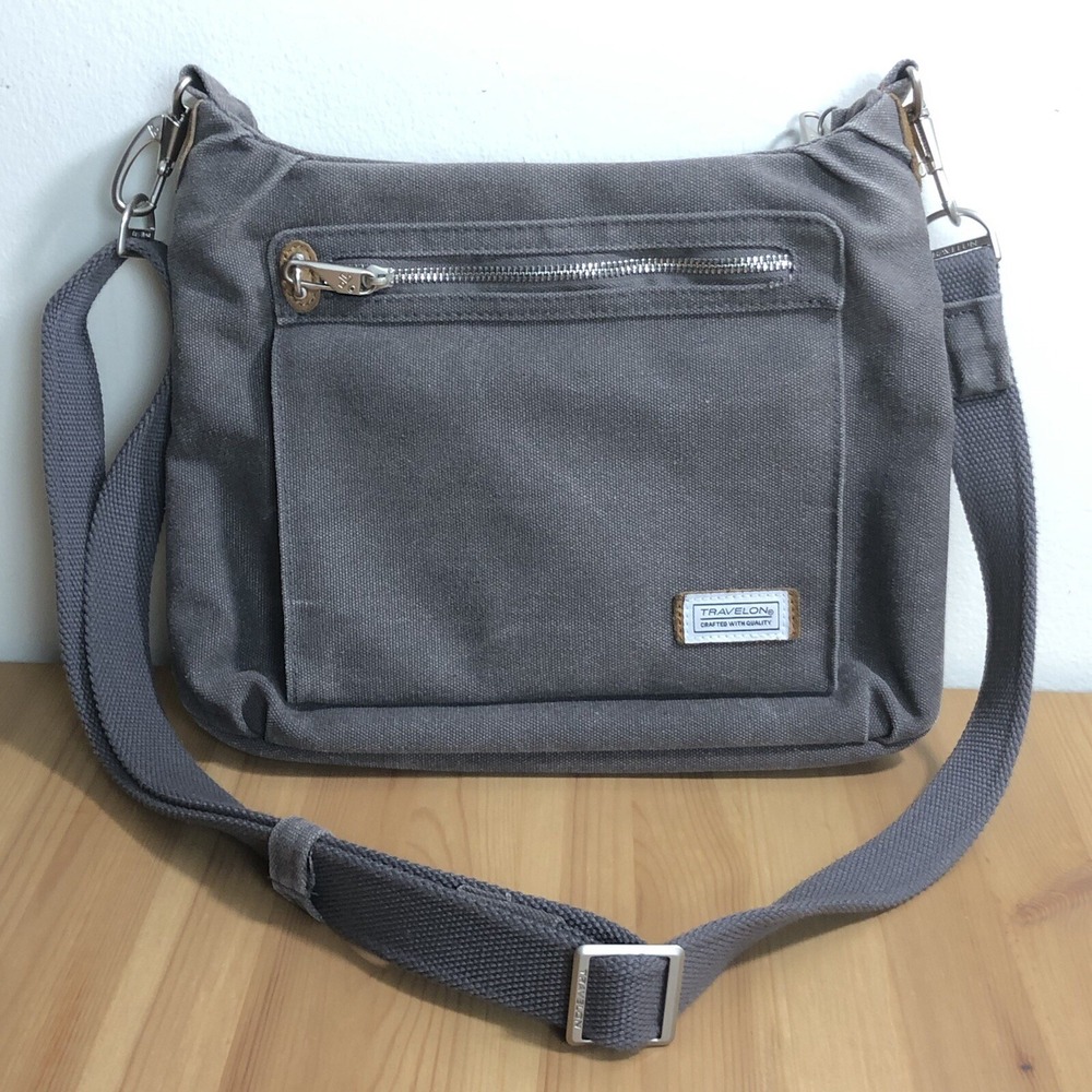 Travelon Anti-Theft Heritage Hobo Bag Brownish Gray